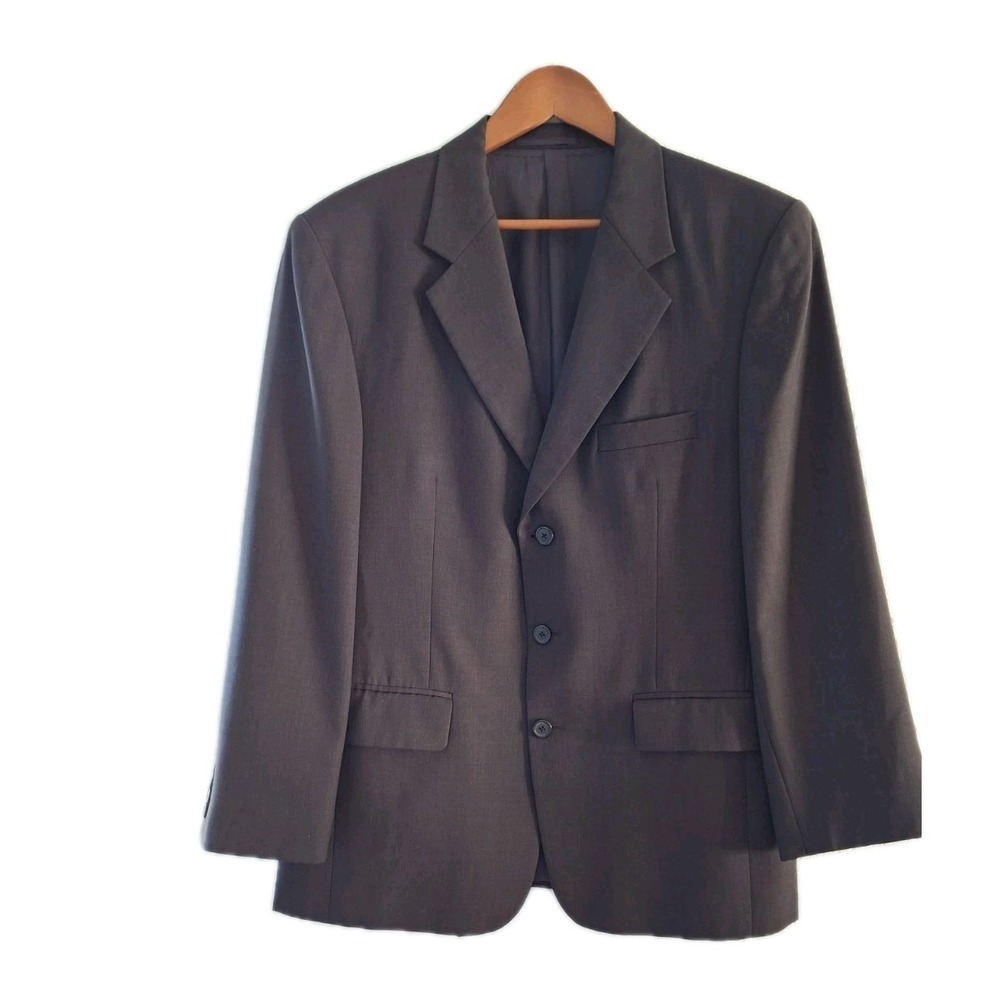 Sam's Tailor Jacket Blazer Mens 44R Gray Wool Sport Coat 3-Button Bespoke SEO